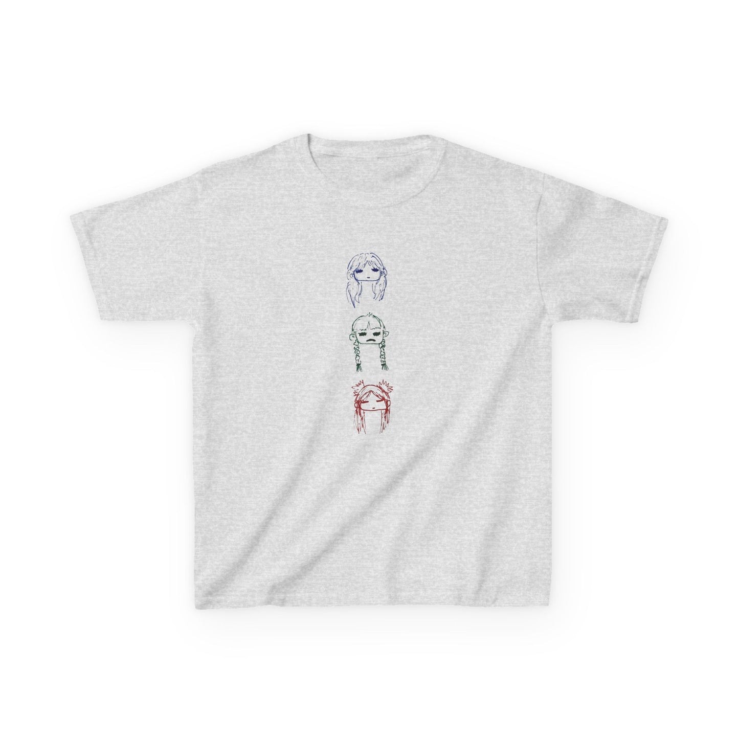 Kids' Heavy Cotton T-Shirt for Girls, Adorable handmade Graphic Design, Perfect for Everyday Fun