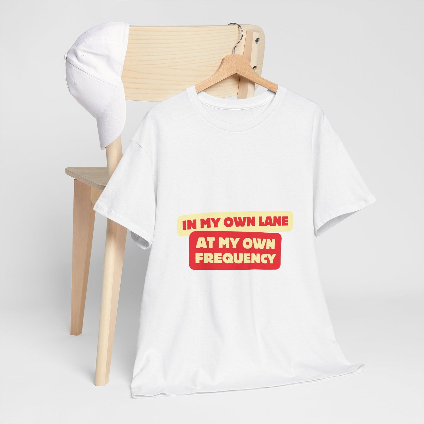 Motivational Quote 'In My Own Lane, At My Own Frequency' Unisex Heavy Cotton Tee, Inspirational, Positive Vibes, Self Care, Unisex Sweatshirt, Gift Idea t shirt