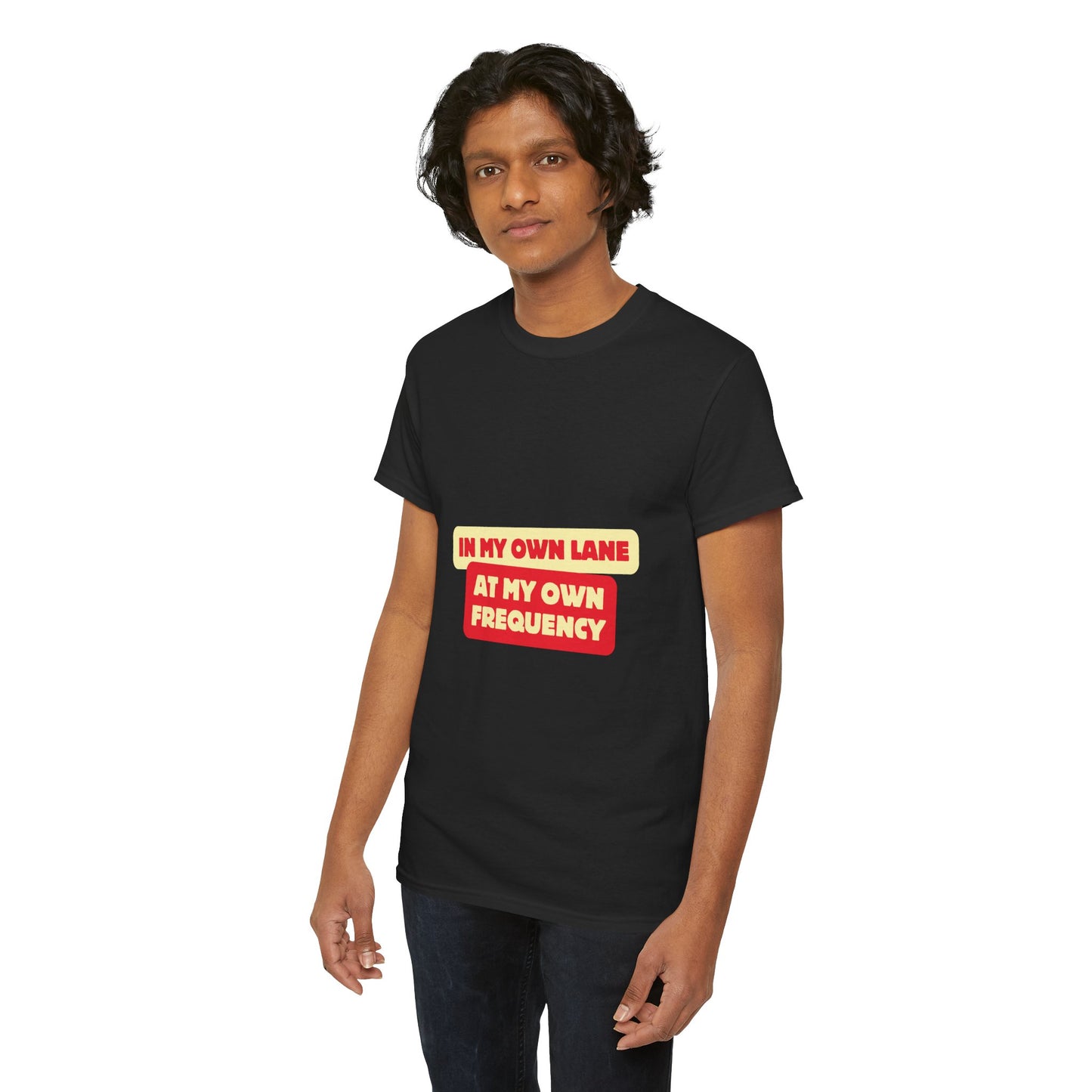 Motivational Quote 'In My Own Lane, At My Own Frequency' Unisex Heavy Cotton Tee, Inspirational, Positive Vibes, Self Care, Unisex Sweatshirt, Gift Idea t shirt