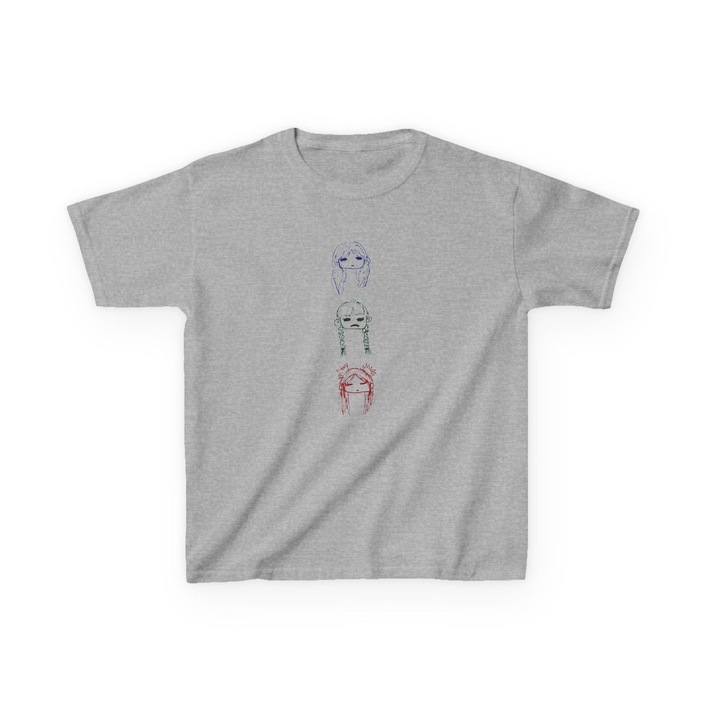 Kids' Heavy Cotton T-Shirt for Girls, Adorable handmade Graphic Design, Perfect for Everyday Fun