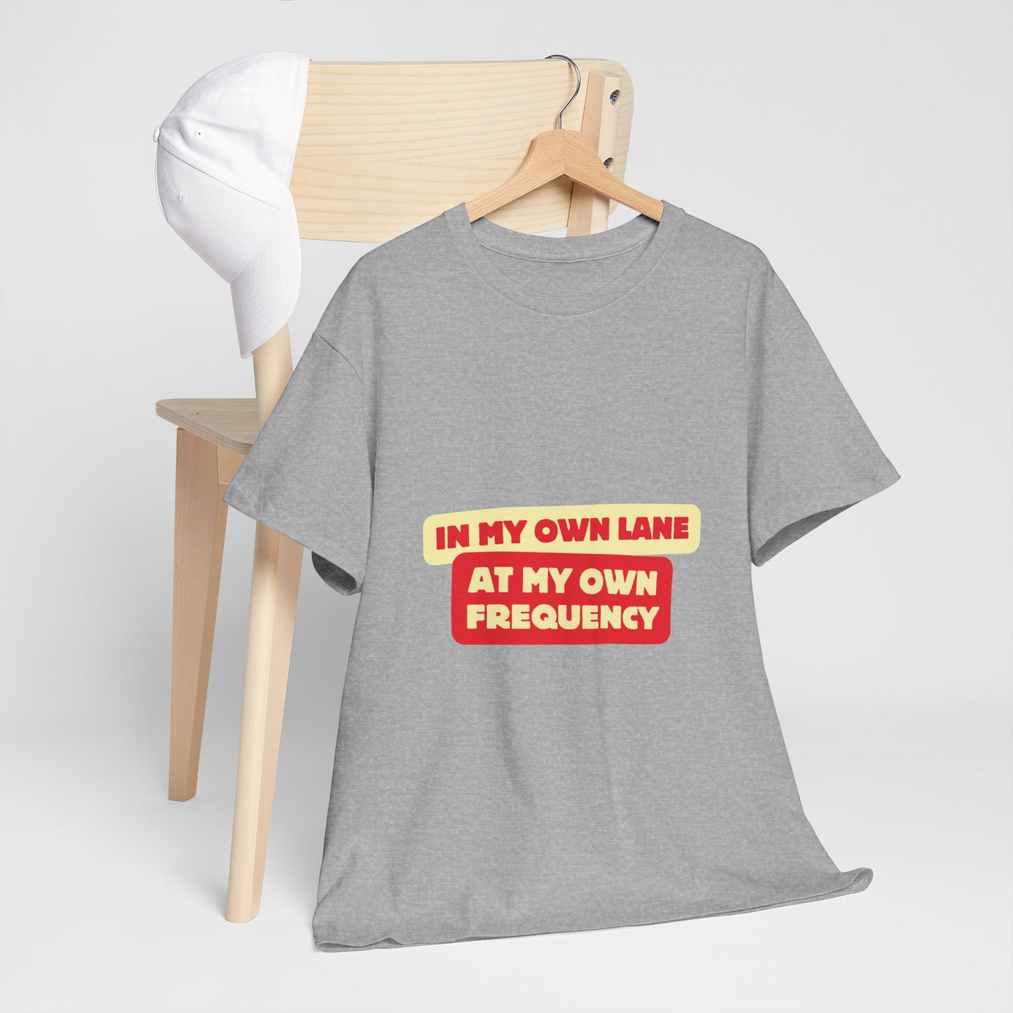 Motivational Quote 'In My Own Lane, At My Own Frequency' Unisex Heavy Cotton Tee, Inspirational, Positive Vibes, Self Care, Unisex Sweatshirt, Gift Idea t shirt