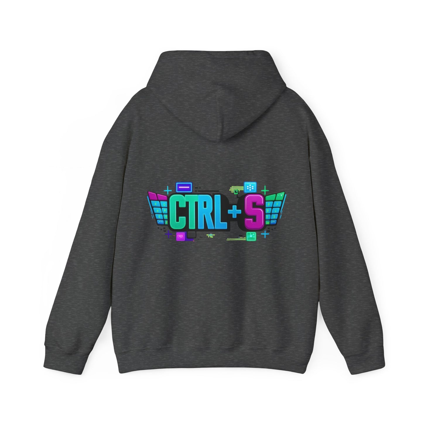 Tech-Inspired Hoodie – Ctrl + S (Save Me) Design, Funny Keyboard Theme, Neon Colors, Unisex Pullover Sweatshirt