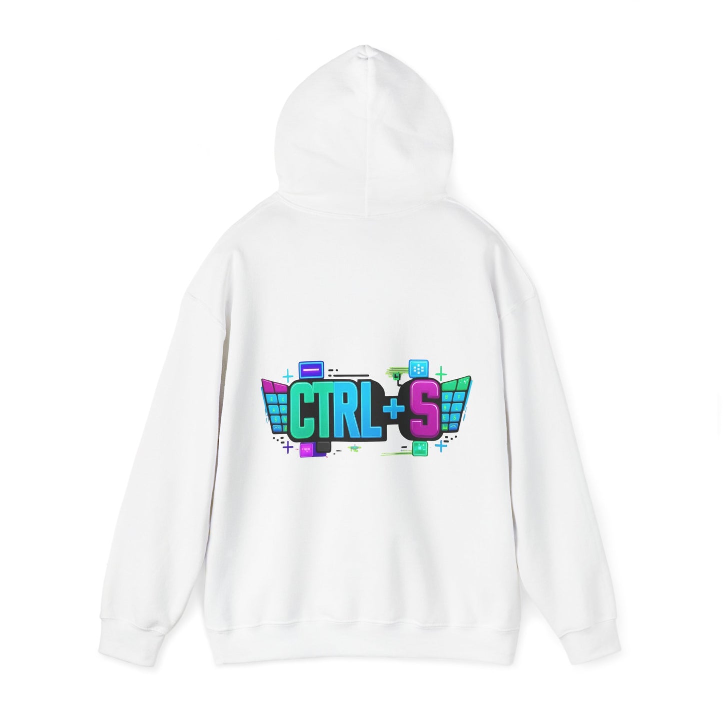 Tech-Inspired Hoodie – Ctrl + S (Save Me) Design, Funny Keyboard Theme, Neon Colors, Unisex Pullover Sweatshirt