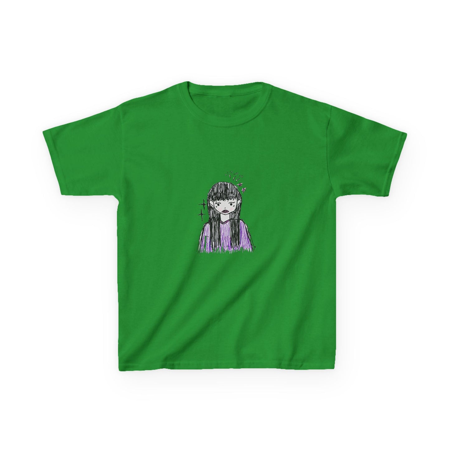 Girl Graphic T Shirt, Kids Heavy Cotton Tee, Fun and Colorful Design, Unisex Casual Wear, Comfortable and Stylish Tee
