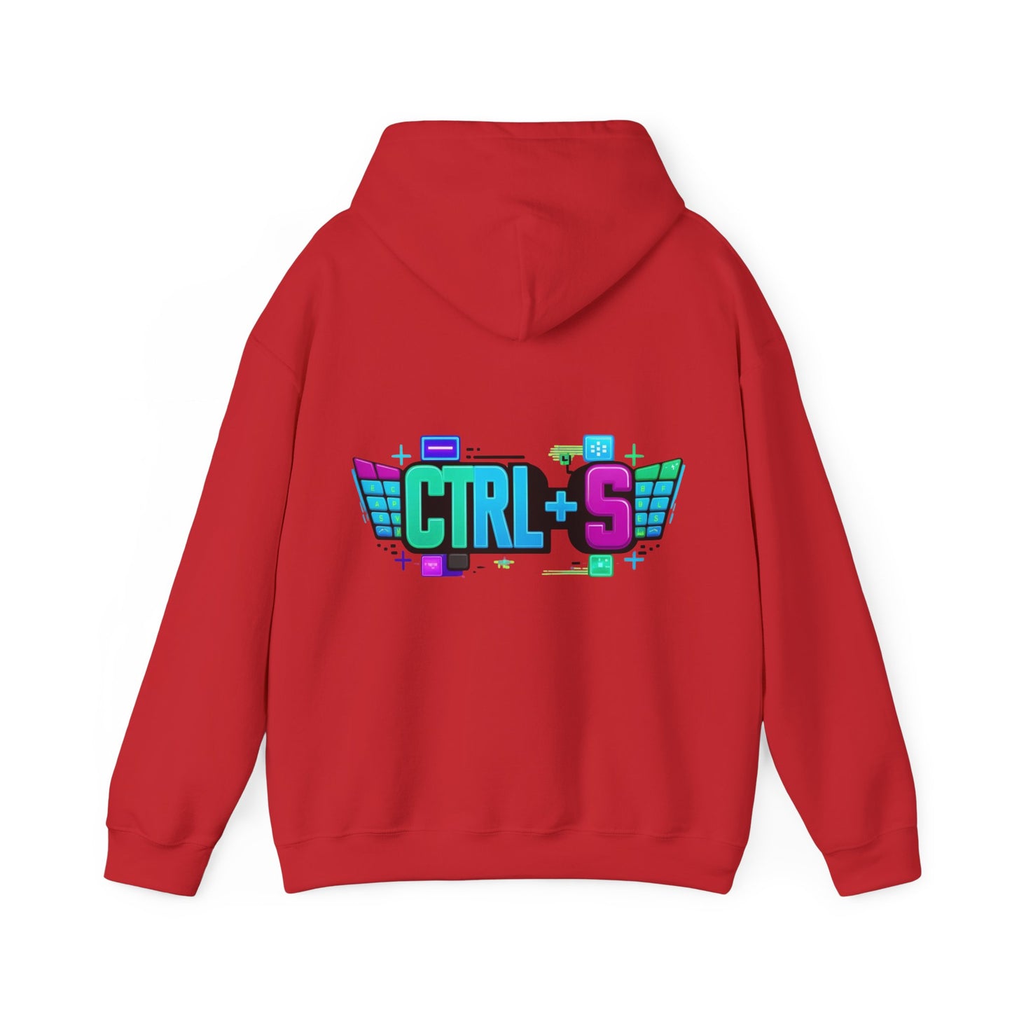 Tech-Inspired Hoodie – Ctrl + S (Save Me) Design, Funny Keyboard Theme, Neon Colors, Unisex Pullover Sweatshirt