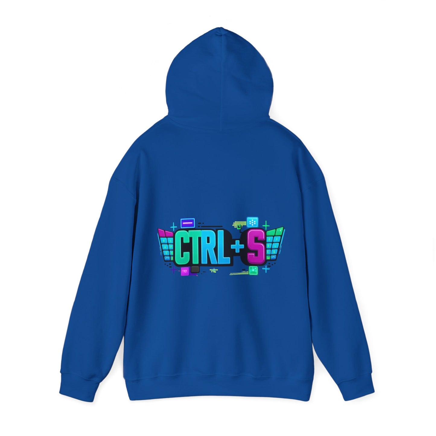 Tech-Inspired Hoodie – Ctrl + S (Save Me) Design, Funny Keyboard Theme, Neon Colors, Unisex Pullover Sweatshirt