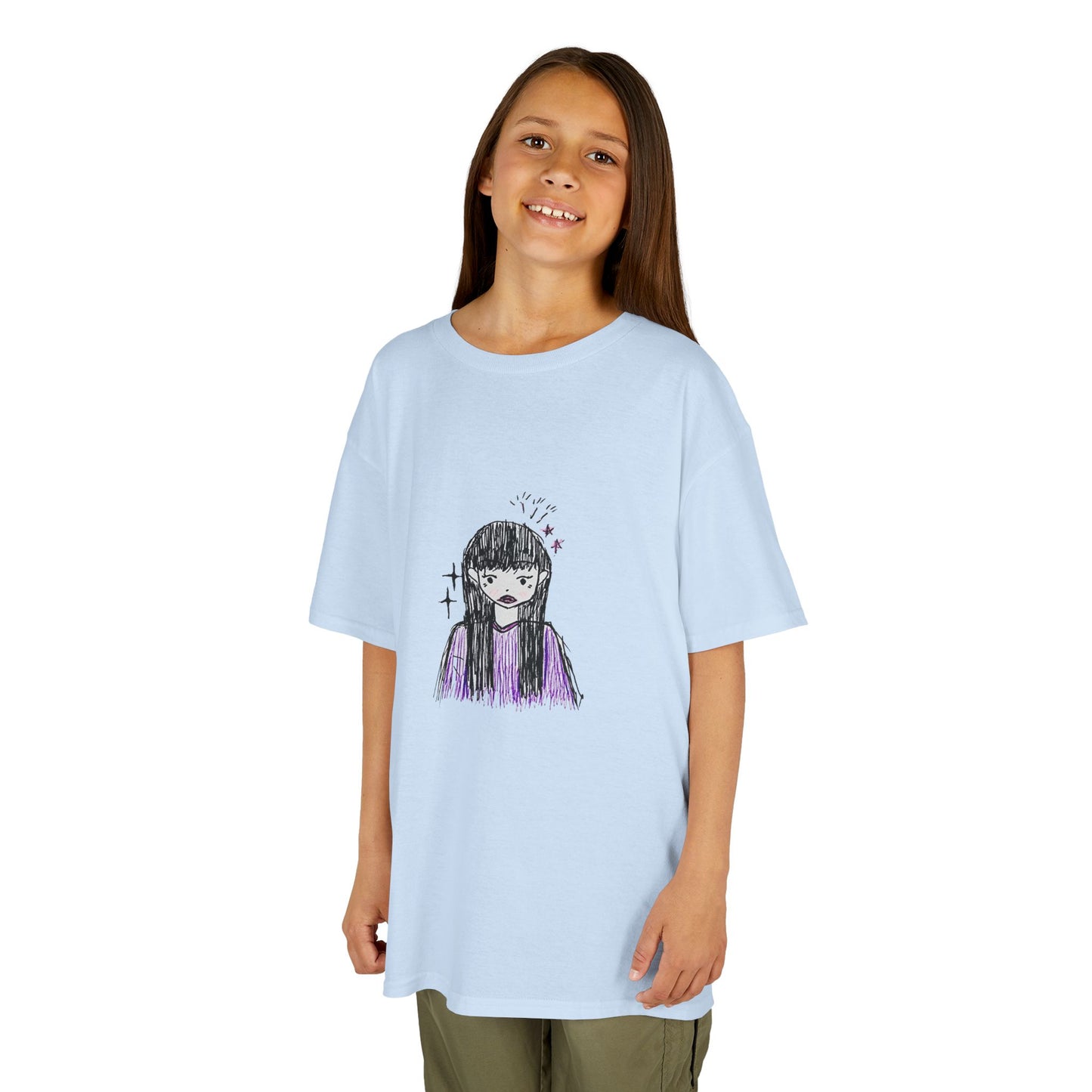 Girl Graphic T Shirt, Kids Heavy Cotton Tee, Fun and Colorful Design, Unisex Casual Wear, Comfortable and Stylish Tee