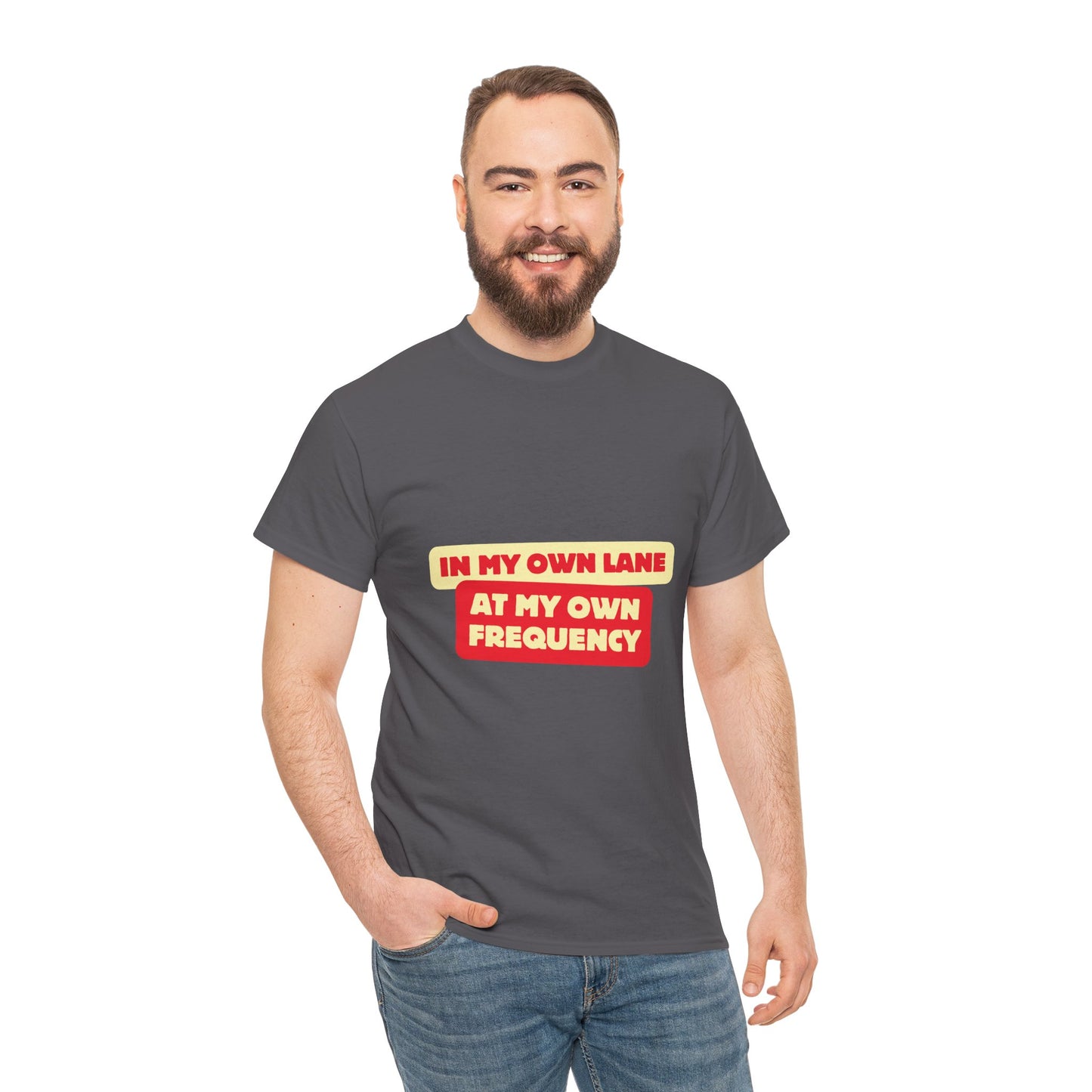 Motivational Quote 'In My Own Lane, At My Own Frequency' Unisex Heavy Cotton Tee, Inspirational, Positive Vibes, Self Care, Unisex Sweatshirt, Gift Idea t shirt