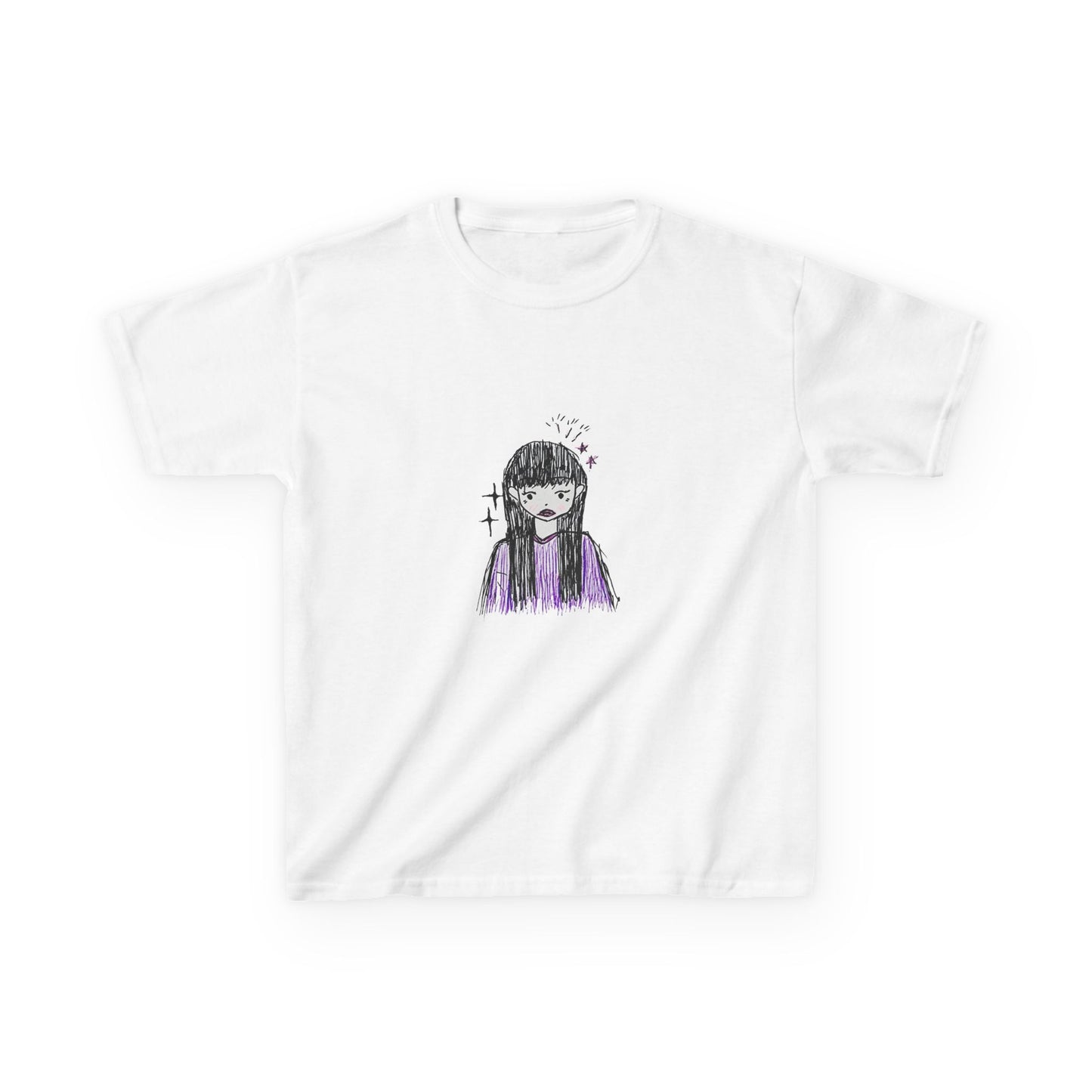 Girl Graphic T Shirt, Kids Heavy Cotton Tee, Fun and Colorful Design, Unisex Casual Wear, Comfortable and Stylish Tee