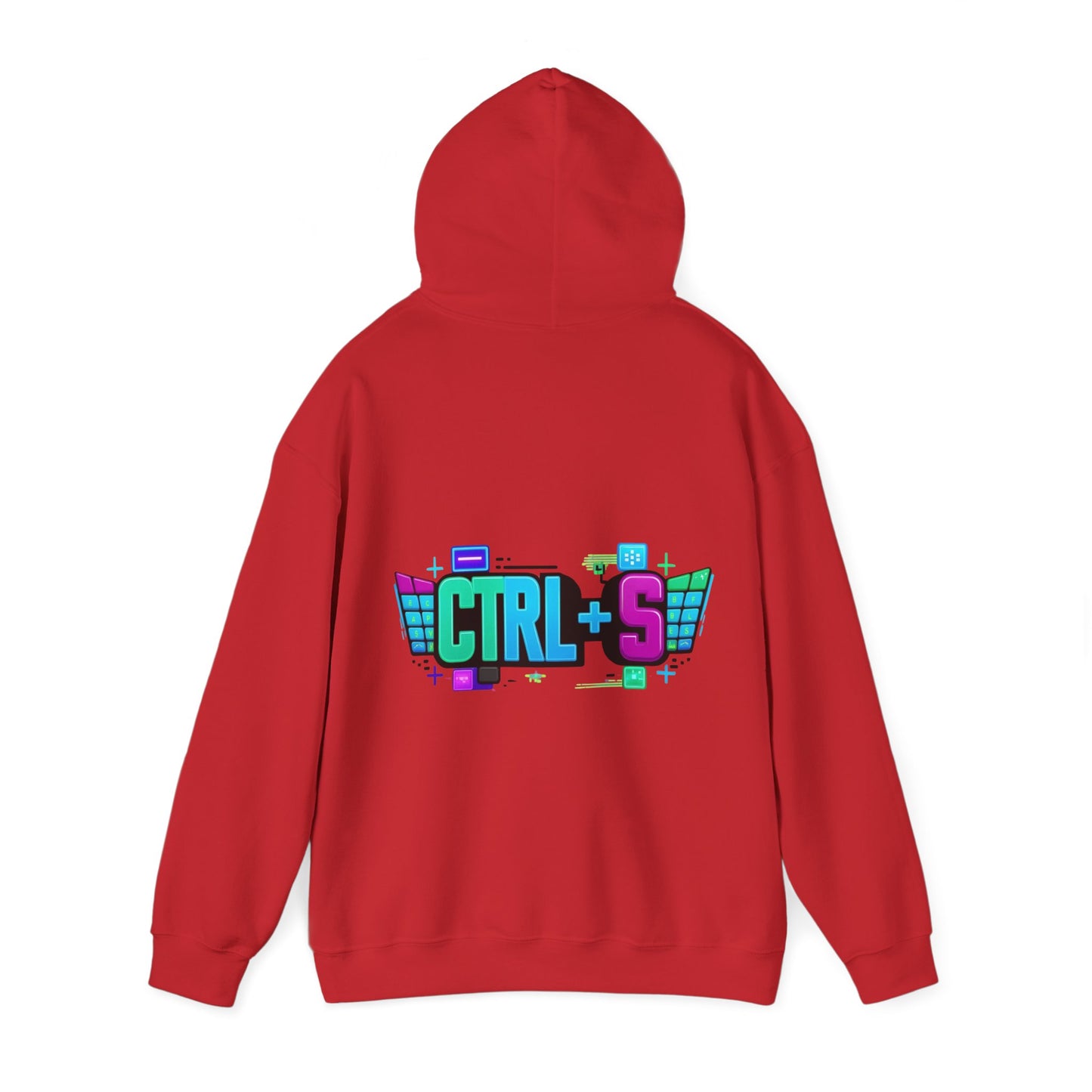 Tech-Inspired Hoodie – Ctrl + S (Save Me) Design, Funny Keyboard Theme, Neon Colors, Unisex Pullover Sweatshirt
