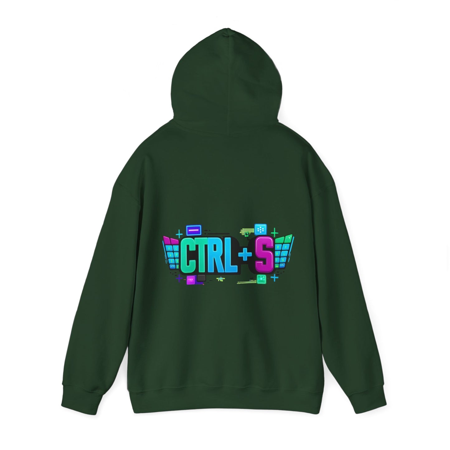 Tech-Inspired Hoodie – Ctrl + S (Save Me) Design, Funny Keyboard Theme, Neon Colors, Unisex Pullover Sweatshirt