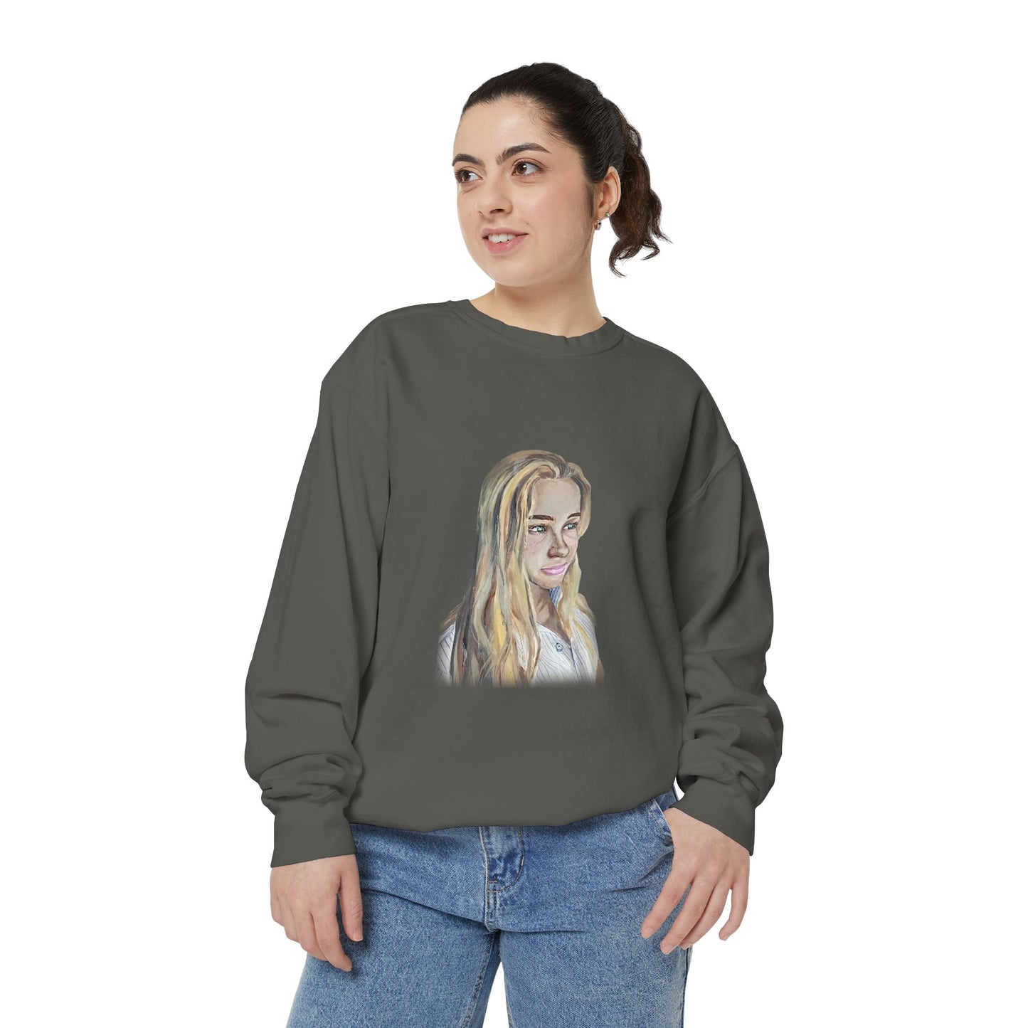 Cozy Unisex Garment-Dyed Sweatshirt with Artistic Design, Perfect for Casual Outings, Gift for Art Lovers, Birthday, Holidays, Outfit [...]