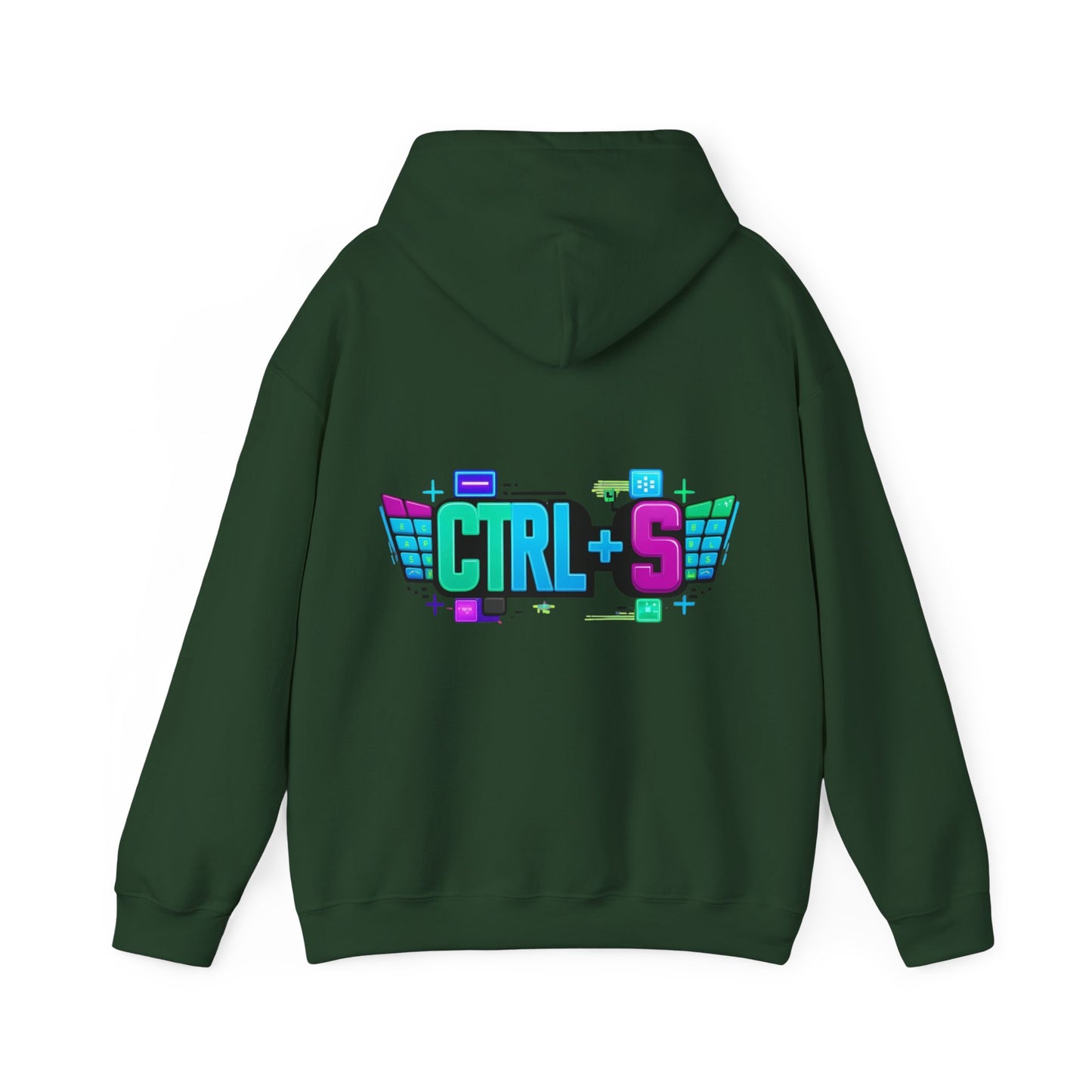 Tech-Inspired Hoodie – Ctrl + S (Save Me) Design, Funny Keyboard Theme, Neon Colors, Unisex Pullover Sweatshirt