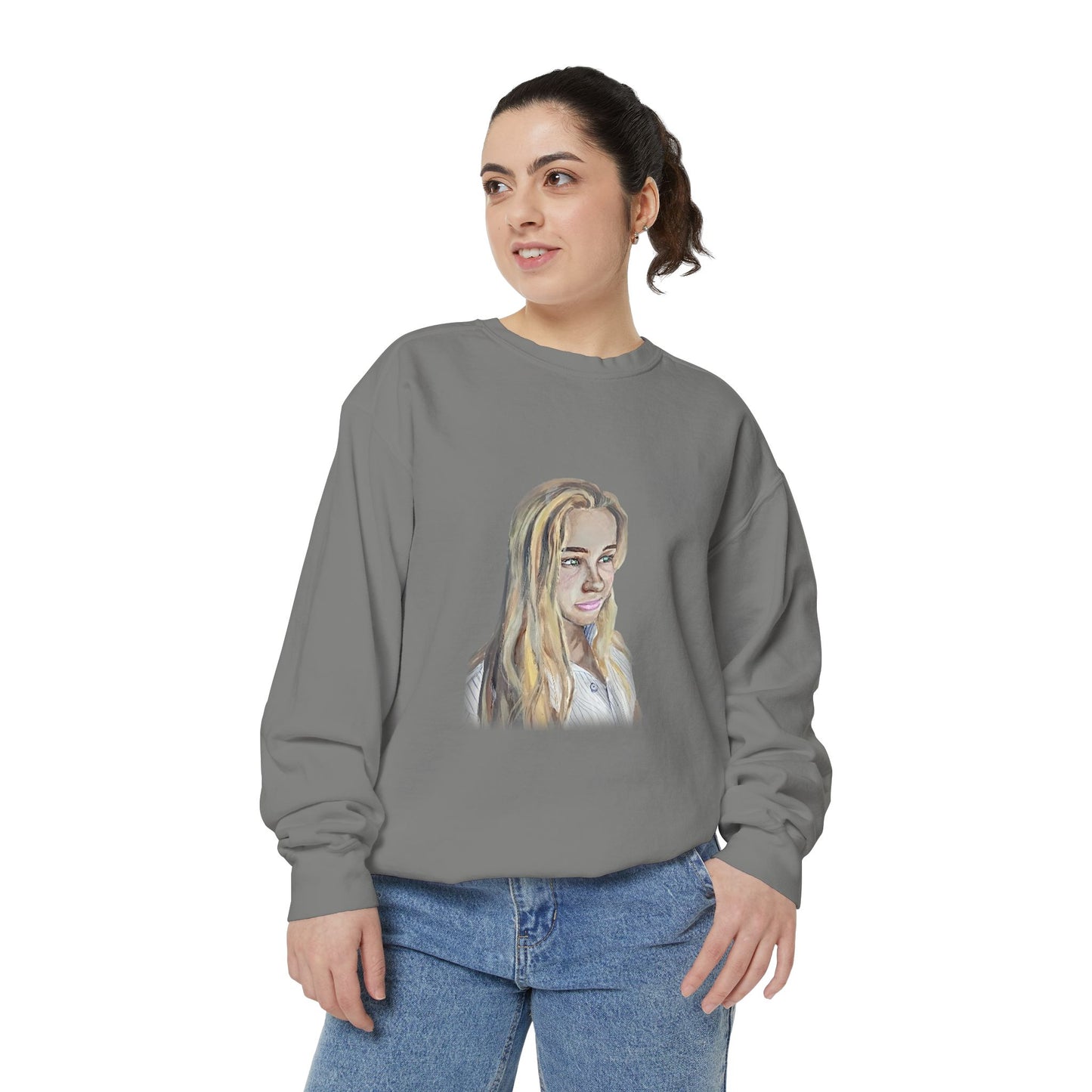 Cozy Unisex Garment-Dyed Sweatshirt with Artistic Design, Perfect for Casual Outings, Gift for Art Lovers, Birthday, Holidays, Outfit [...]