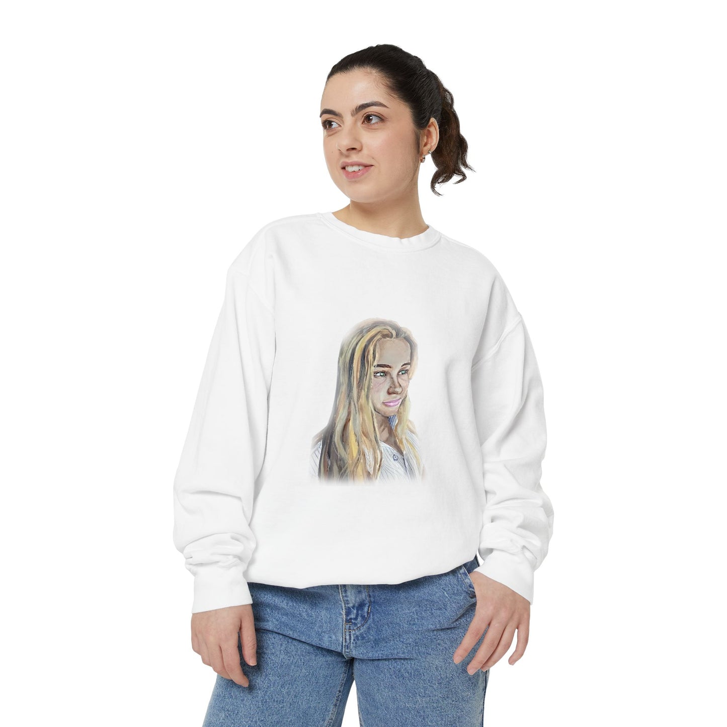Cozy Unisex Garment-Dyed Sweatshirt with Artistic Design, Perfect for Casual Outings, Gift for Art Lovers, Birthday, Holidays, Outfit [...]