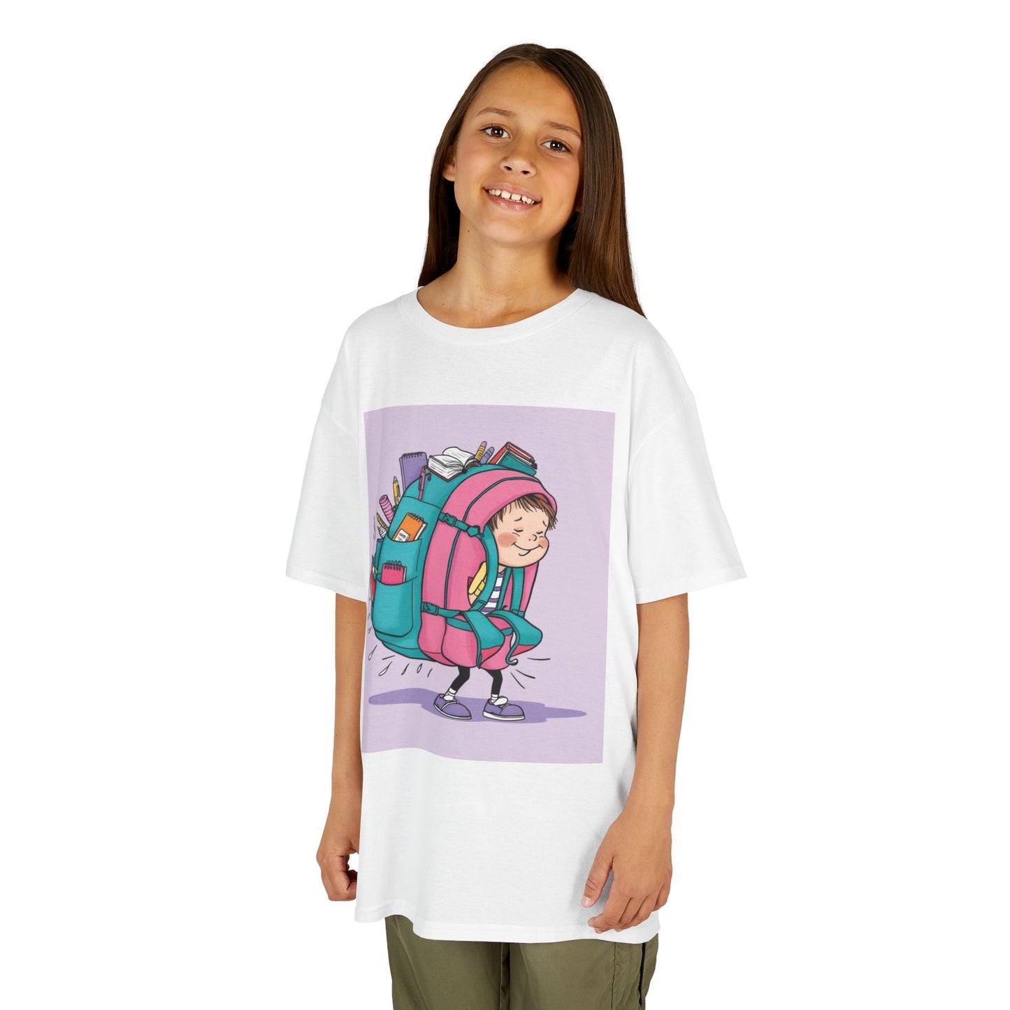 Girls' Cotton Tee, Gift for Girls, Stylish School Shirt, Kids Birthday Gift, Comfortable Clothing for Girls