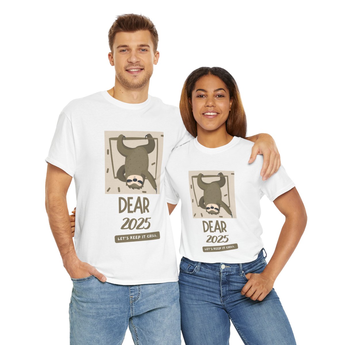 New Year T Shirt 2025 Funny Sloth