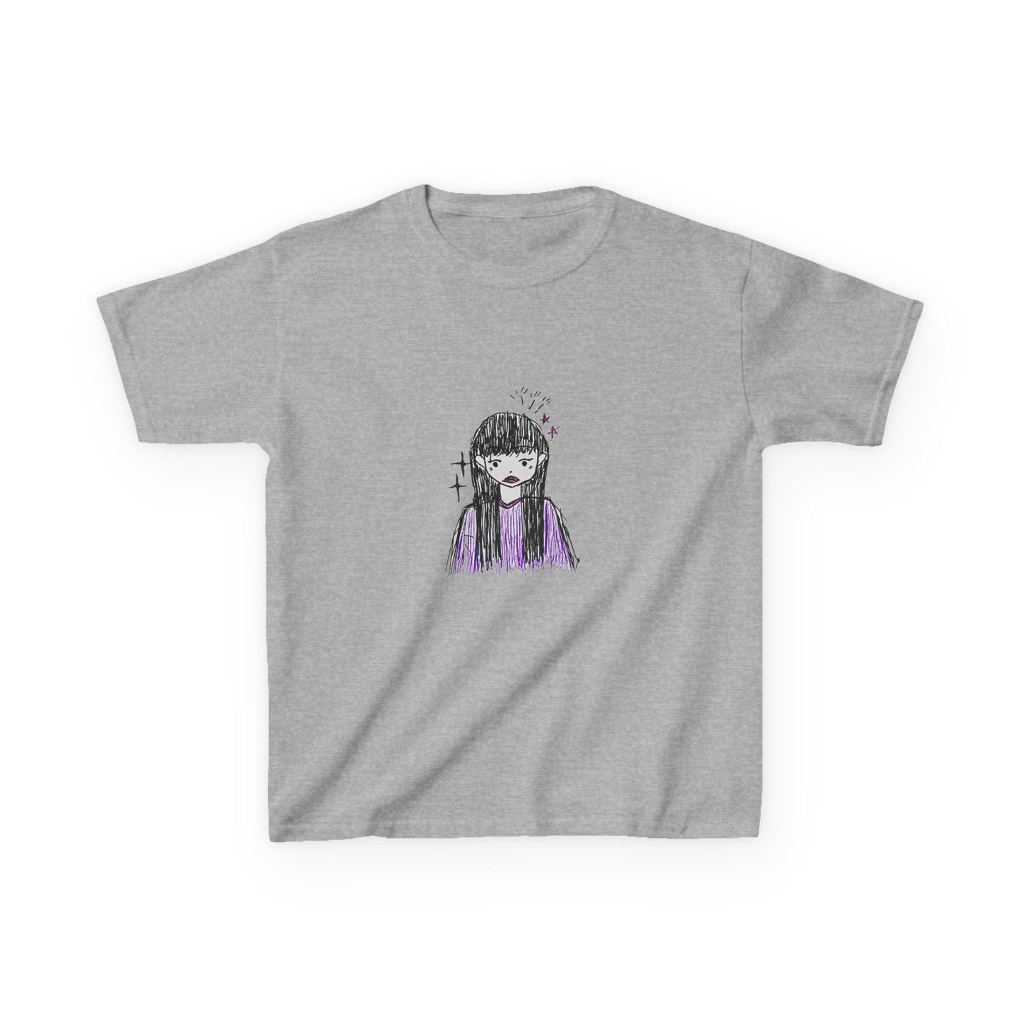 Girl Graphic T Shirt, Kids Heavy Cotton Tee, Fun and Colorful Design, Unisex Casual Wear, Comfortable and Stylish Tee
