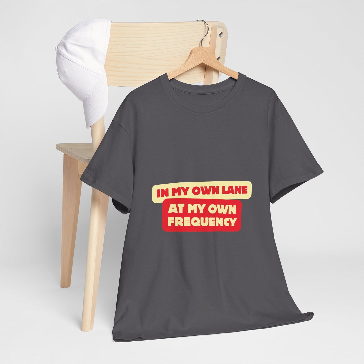 Motivational Quote 'In My Own Lane, At My Own Frequency' Unisex Heavy Cotton Tee, Inspirational, Positive Vibes, Self Care, Unisex Sweatshirt, Gift Idea t shirt