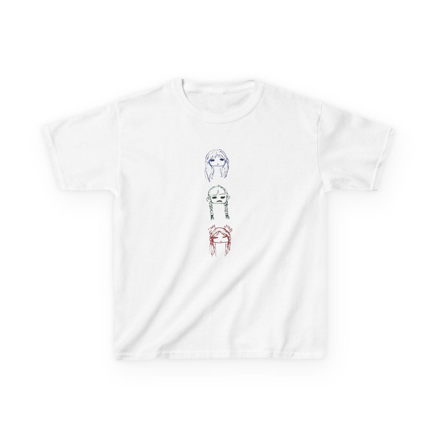 Kids' Heavy Cotton T-Shirt for Girls, Adorable handmade Graphic Design, Perfect for Everyday Fun