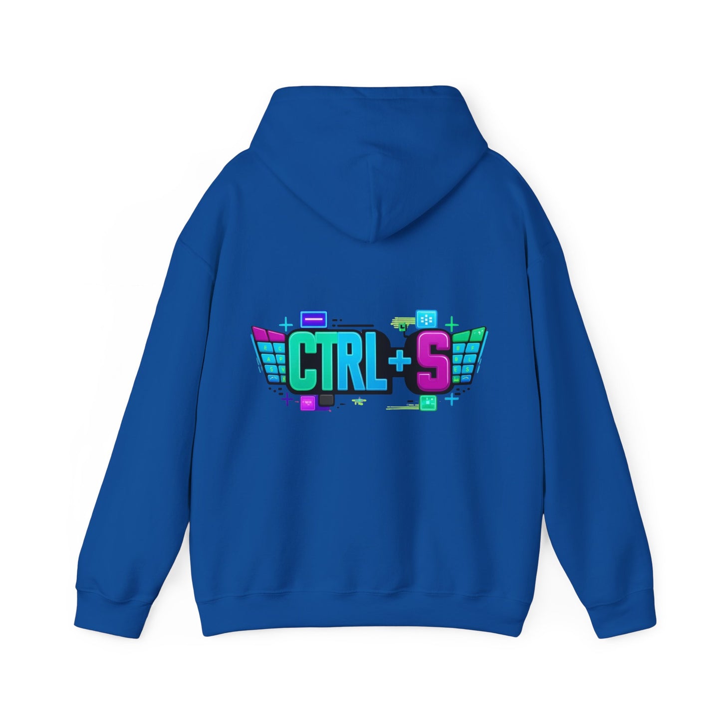 Tech-Inspired Hoodie – Ctrl + S (Save Me) Design, Funny Keyboard Theme, Neon Colors, Unisex Pullover Sweatshirt