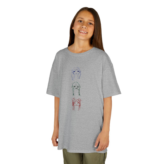 Kids' Heavy Cotton T-Shirt for Girls, Adorable handmade Graphic Design, Perfect for Everyday Fun