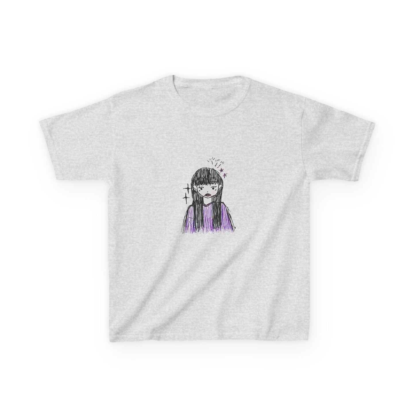 Girl Graphic T Shirt, Kids Heavy Cotton Tee, Fun and Colorful Design, Unisex Casual Wear, Comfortable and Stylish Tee