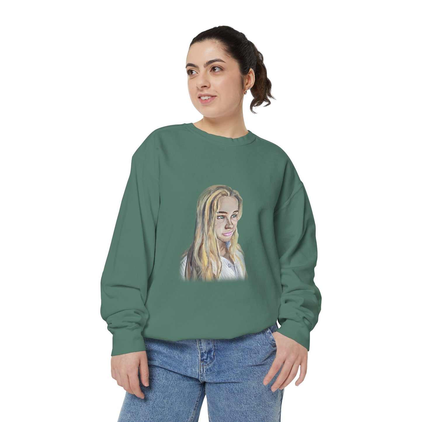 Cozy Unisex Garment-Dyed Sweatshirt with Artistic Design, Perfect for Casual Outings, Gift for Art Lovers, Birthday, Holidays, Outfit [...]