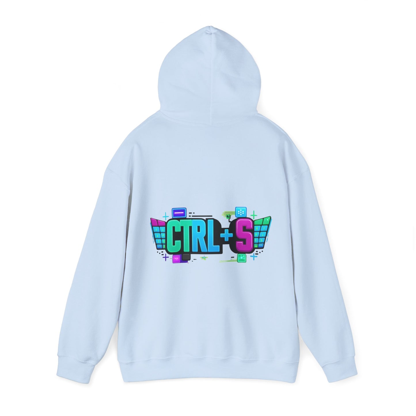 Tech-Inspired Hoodie – Ctrl + S (Save Me) Design, Funny Keyboard Theme, Neon Colors, Unisex Pullover Sweatshirt