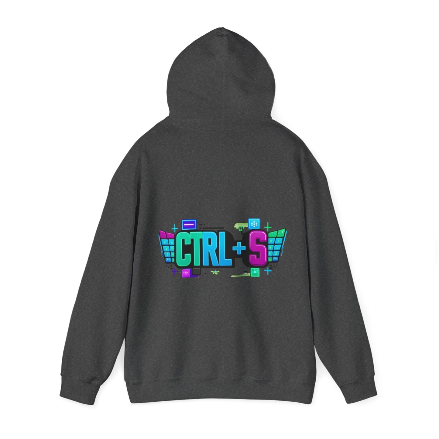 Tech-Inspired Hoodie – Ctrl + S (Save Me) Design, Funny Keyboard Theme, Neon Colors, Unisex Pullover Sweatshirt