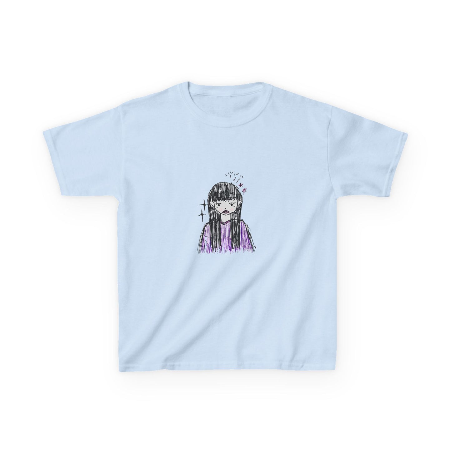Girl Graphic T Shirt, Kids Heavy Cotton Tee, Fun and Colorful Design, Unisex Casual Wear, Comfortable and Stylish Tee