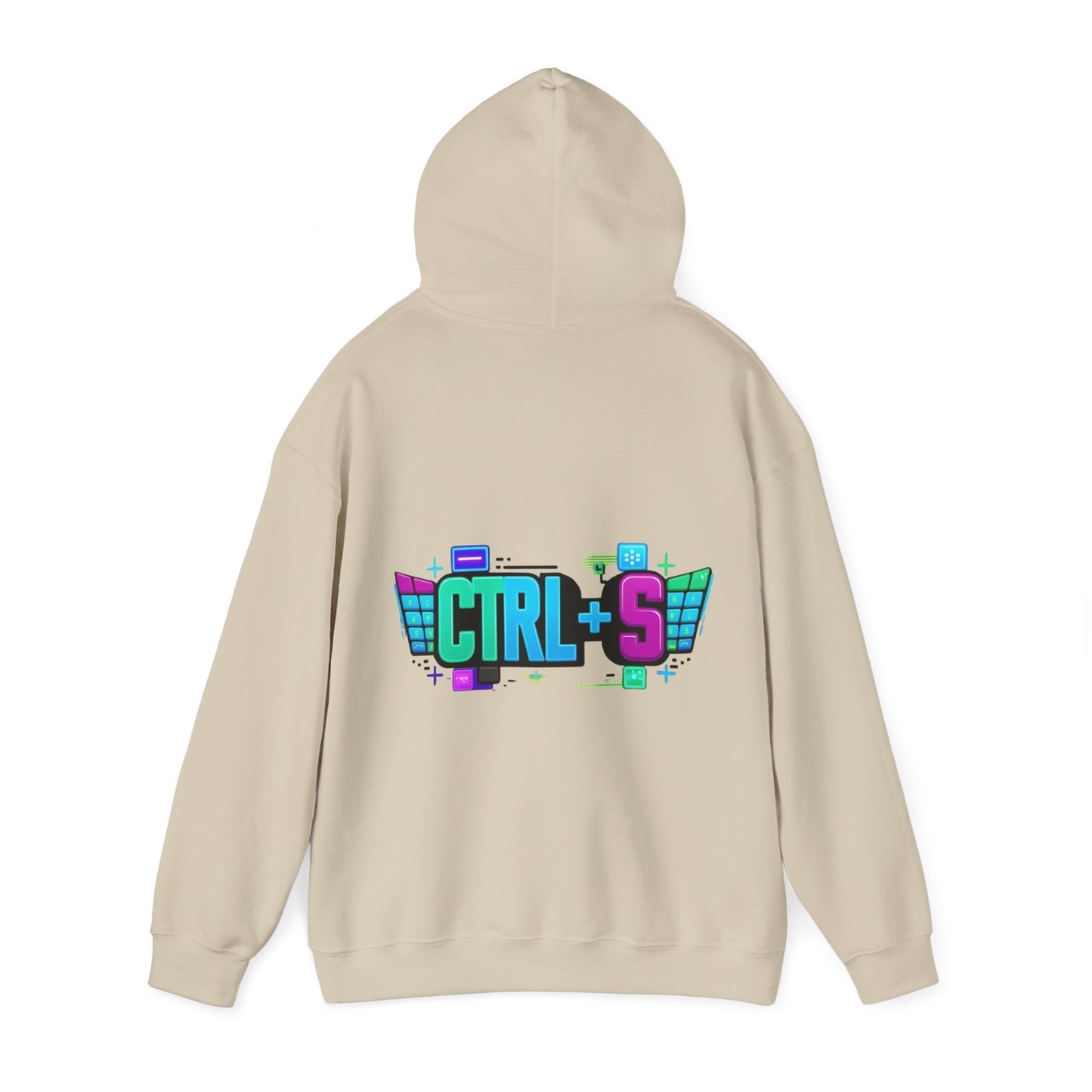 Tech-Inspired Hoodie – Ctrl + S (Save Me) Design, Funny Keyboard Theme, Neon Colors, Unisex Pullover Sweatshirt
