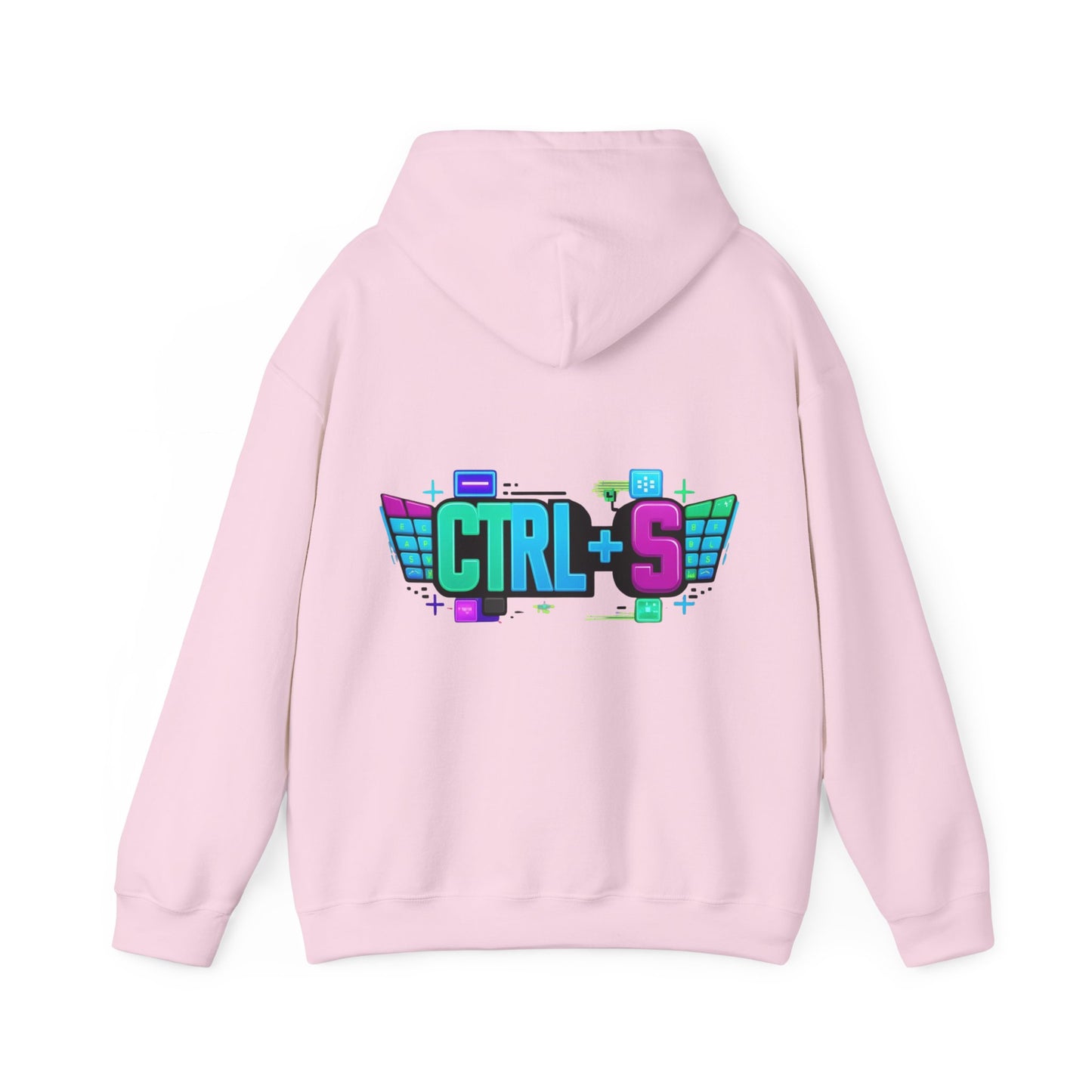 Tech-Inspired Hoodie – Ctrl + S (Save Me) Design, Funny Keyboard Theme, Neon Colors, Unisex Pullover Sweatshirt