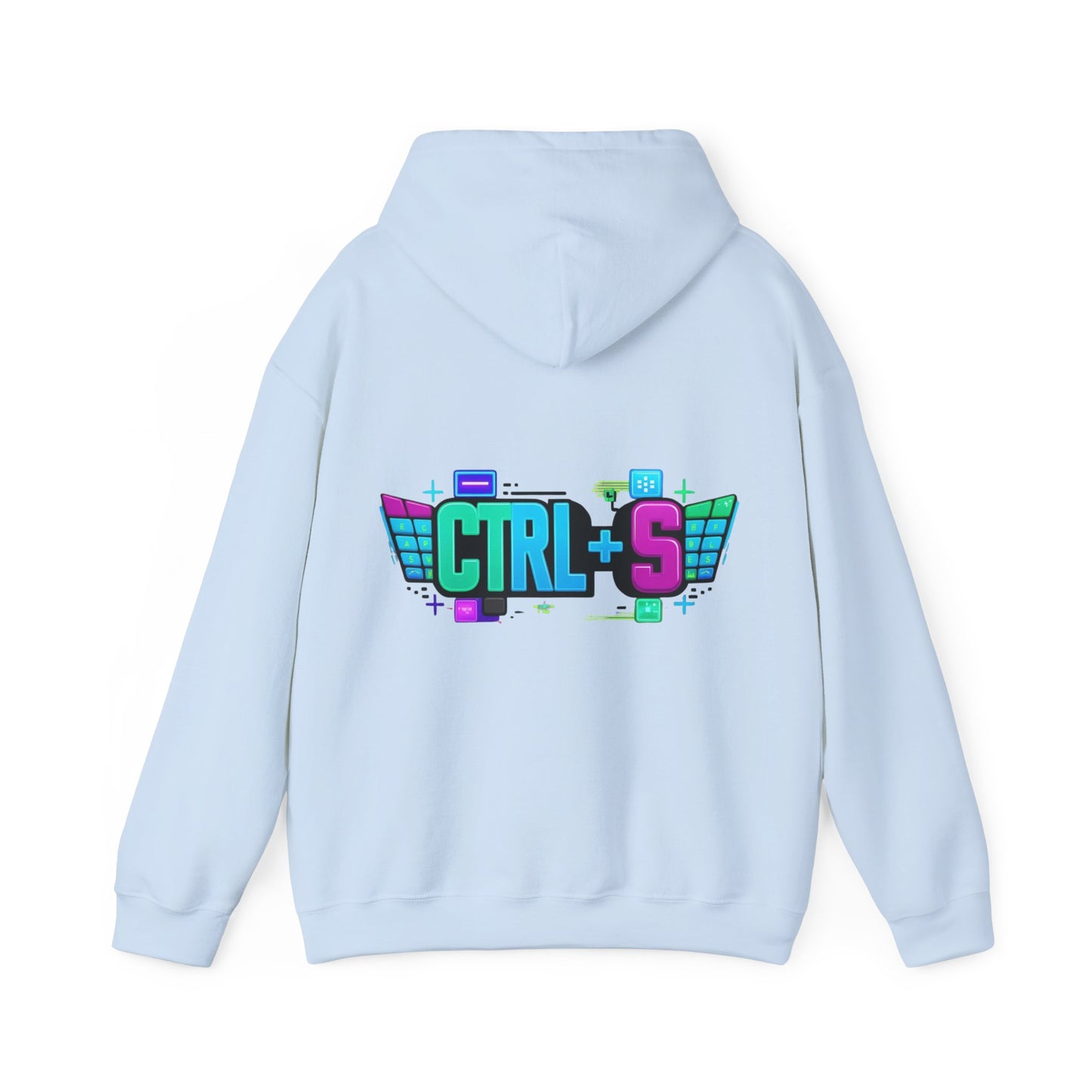 Tech-Inspired Hoodie – Ctrl + S (Save Me) Design, Funny Keyboard Theme, Neon Colors, Unisex Pullover Sweatshirt